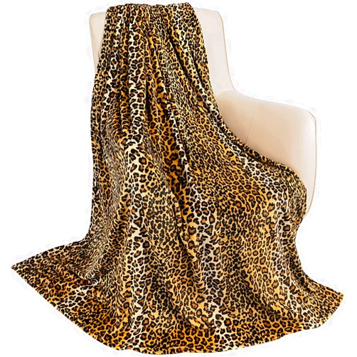 MACEVIA Flannel Fleece Throw Blanket for Couch, Leopard Print Blanket for Adult, Lightweight Cozy Soft Cheetah Blanket for Bed Sofa 260GSM, Suitable for All Seasons (Brown Leopard,50x60inches)