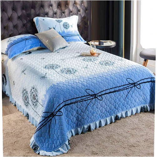 Wsdhswhdhsdsds High-end Bedspread Bed Throws Blankets Milk Velvet Down Cotton Quilt Multifunction Lets 3PCS Set Thicken Keep Warm Bed Sheet with 2 Pillowcases K-Queen:230x250CM+50x70CMx2 (Q Double:200x230CM+50x70CM