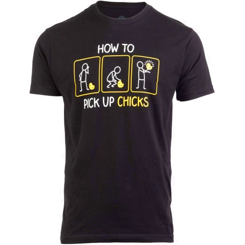 Ann Arbor T-shirt Co. How to Pick up Chicks | Funny Sarcastic Sarcasm Joke Tee for Man Woman T-Shirt