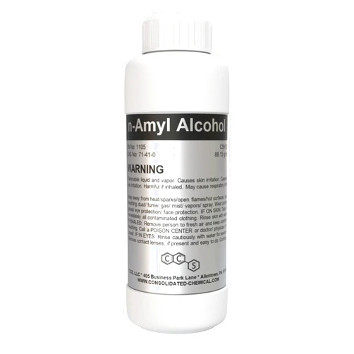 CCS CONSOLIDATED CHEMICAL & SOLVENTS n-Amyl Alcohol 99% Pure - Premium-Quality Industrial and Laboratory Grade Solvent, 500mL (16 Fl Oz)
