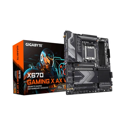 GIGABYTE X670 Gaming X AX V2 (AM5/ LGA 1718/ AMD/ X670/ ATX/ 5-Year Warranty/ DDR5/ PCIe 4.0 M.2/ PCIe 5.0/ USB 3.2 Gen1x2 Type-C/Wi-Fi 6E/ 2.5GbE LAN/Q-Flash Plus/PCIe EZ-Latch/Motherboard) (Renewed)