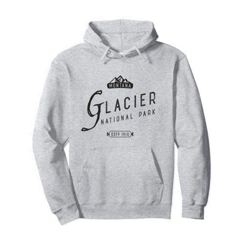 Glacier Fly Fishing Glacier National Park Mountain Hiker Camper Montana Fishing Pullover Hoodie