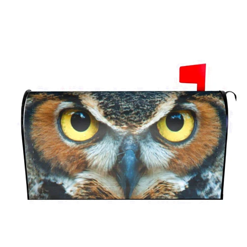 Duduho American Eagle Mailbox Cover Magnetic Bald Owl Mailbox Wraps Post Box Cover Décor 21x18 in