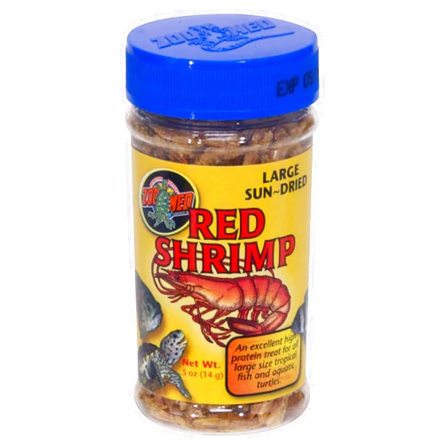 Zoo Med Large Sun-Dried Red Shrimp Aquatic Turtle Food 0.5 oz.