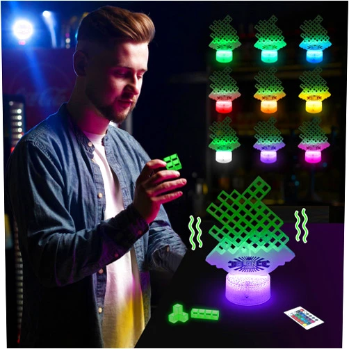 IYuePeng LED Glow in The Dark Stacking Game -Tumble Tetra Balance Tower Game with Color Changing Lights - Suspend Board Games for Adults & Family - Great for Summer Parties, Raves, or Blacklight