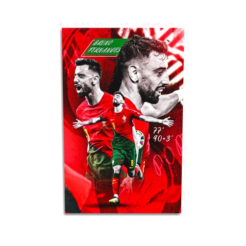 Generic Poster of Soccer Star Bruno Fernandes Canvas Art And Wall Art Picture Print Modern Family Bedroom Decors 08x12inch(20x30cm)