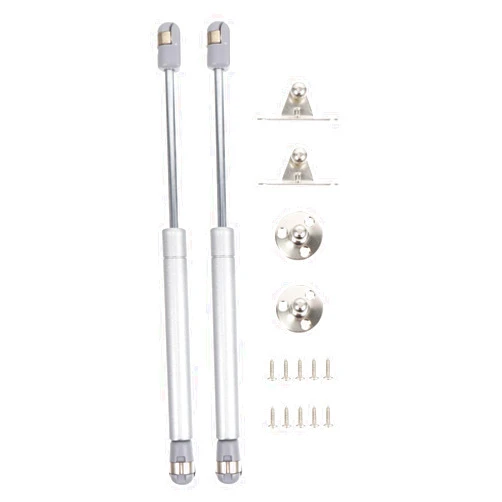 FUNOMOCYA 1 Pair Cabinet Support Rod Cabinet Door Hinge Gas Springs Furniture Hydraulic Rod Gas Spring Lid Support Closure Cover Support Door Safety Lift Support Lids Stainless Steel Silver