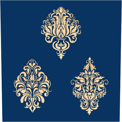 Zhuper Damask Stencil,Wall Stencils for Painting Large Pattern,Wall Stencils for Painting on Wood Tile Furniture Canvas Fabric,Wall Stencils Set of 3-11.7x8.3”