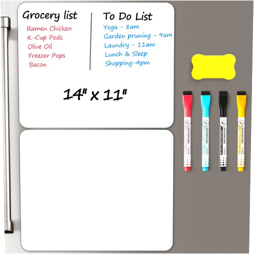 VITEVER 2 PCS Magnetic Dry Erase Whiteboard for Fridge, 14