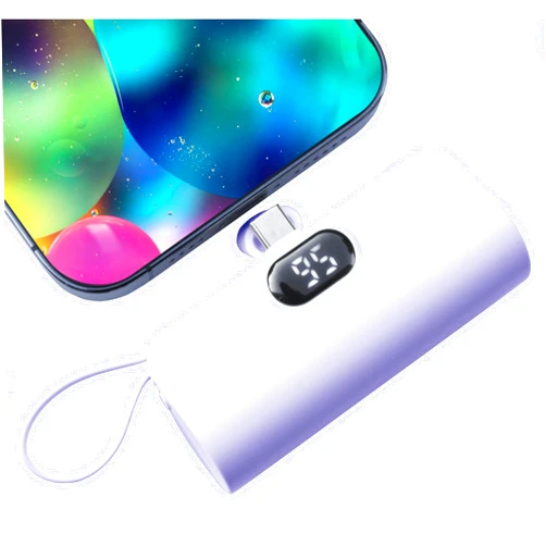 BytePower Mini Phone Charger 5500mAh Portable Power Bank,Dual USB-C Ports Cell Phone Power Charger, LCD LED Display Battery Compatible with iPhone 15/15 plus/15 pro/15 pro Max/Android Phone/Samsung/Moto/LG etc