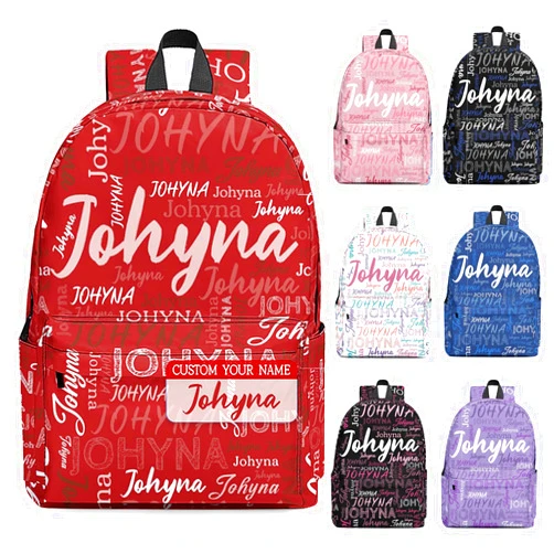 Viezrrle Custom Backpack with Name Personalized Name School Backpack, Customized Bookbag for Boys Girls Kids School Travel Work (Color6)