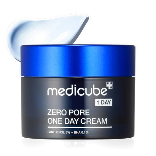 Medicube Zero Pore One-Day Cream 1.7 fl.oz - Visibly Smaller Pores, Controls Excess Oil - Pore Refining Cream with Panthenol, Salicylic Acid, and Niacinamide - Korean Skincare