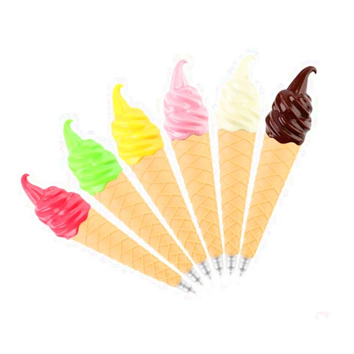 TOYANDONA Ice Cream Pen 6 Packs, Lovely Ballpoint Pens Ice Cream Cone Pens Supplies for Students