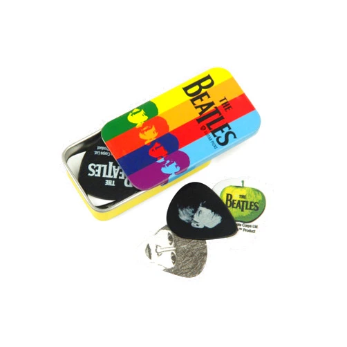 Rock Island Sound Planet Waves Beatles Signature Guitar Pick Tins, Stripes, Medium 1CAB4-15BT2 w/Bonus RIS Pick (x1) 019954961220