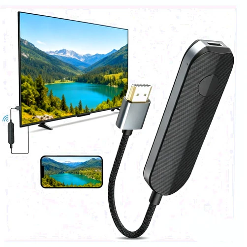 ANYKU Wireless HDMI Display Adapter, 4k 1080p iOS Flix Stick Streaming Device, TV Movies Shows Receiver Mirroring Connector for iPhone iPad, Applicable to Various Scenarios Enjoy The Audio-Visual Feast