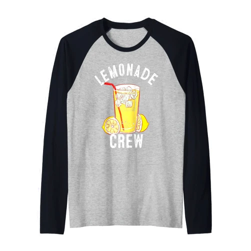 Funny Lemonade Stand Boss Crew Cute Gift Company Lemonade Crew Gift Funny Sour Lemon Bitter Ice Cold Drink Raglan Baseball Tee