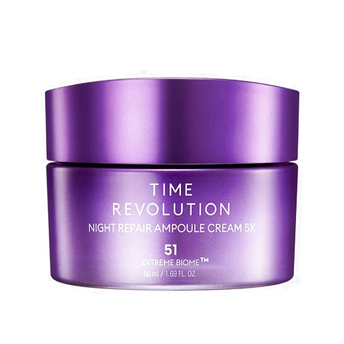 MISSHA Time Revolution Night Repair Ampoule Cream (5th Gen) 1.69 Fl Oz - Triple Fermented Deep-Sleep Night Cream - Overnight Care for Enhanced Radiance, Korean Skincare