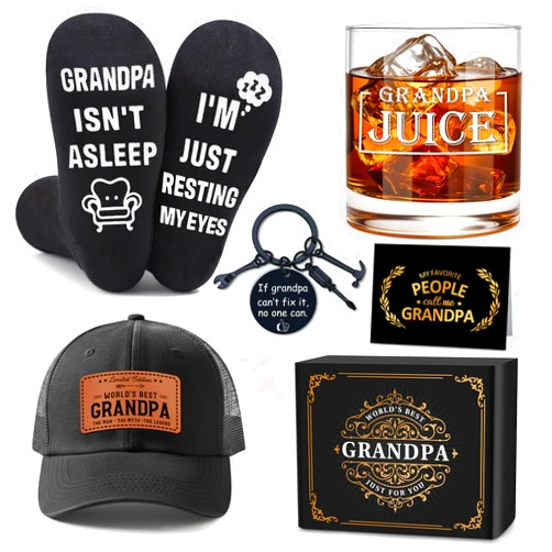 Pradnel Gifts for Grandpa Birthday Grandpa Gifts for Men Funny Grandfather Gift for Best Grandpas New First Time Great Grandfather to Be Announcement Gift Grandad Happy Birthday Christmas Fathers Day Presents