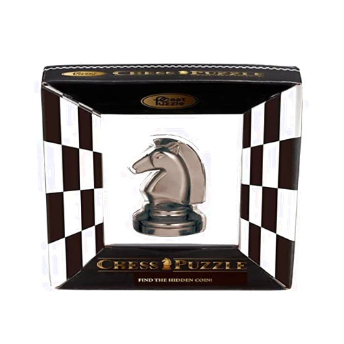 Hanayama Black Cast Puzzle Premium Series ~ Chess Piece Puzzle~ Knight Decorative Product