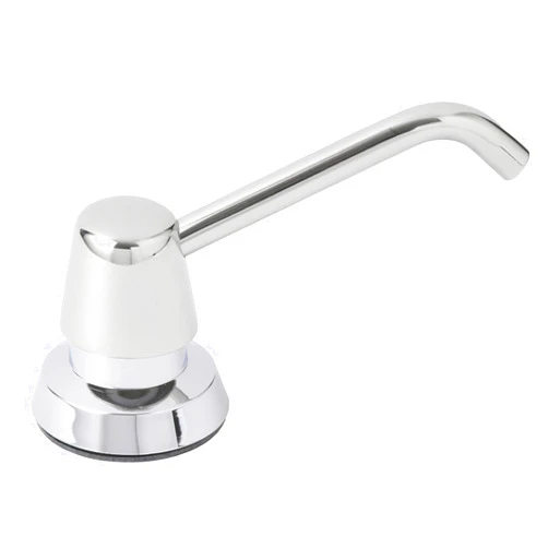 Bobrick B-822 Manual Top Fill Liquid Soap Dispenser 34 fl oz. (1L) Liquid Soap Capacity, 4- Inch Free-Turning Spout for Public Restroom Countertops, Chrome Finish