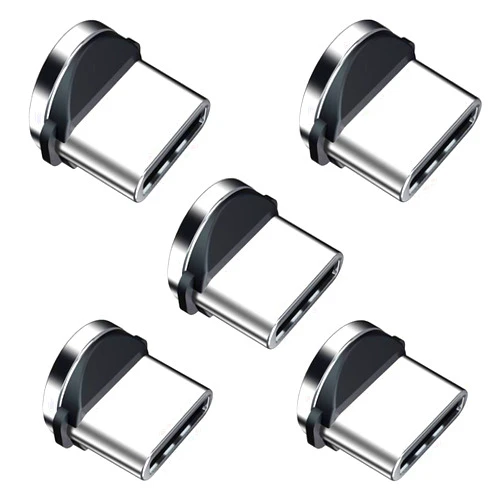 Ankndo Magnetic Connector Tip Heads [5-Pack] USB C Magnetic Adapter 360° Rotating Strong Magnetic Phone Cable Adapter for Type C Device