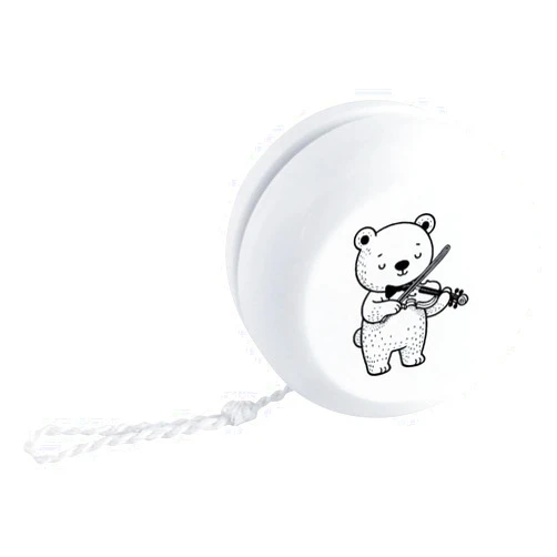 Azeeda 'Cute Bear Playing Violin' Retro Style Yo-Yo (YY00051555)
