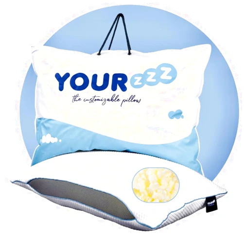 Yourzzz | Customizable Ergonomic Memory Foam Pillow | for Stomach- Side & Back-Sleepers | Self Adjustable with Smart Algorithm | 100-night Trial Sleep | Therapeutic Pillow for Pain Relief