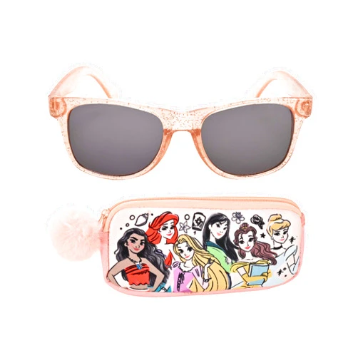 Pan Oceanic LTD Pan Oceanic Disney Princess Girls Sunglasses with Matching Glasses Case for Kids