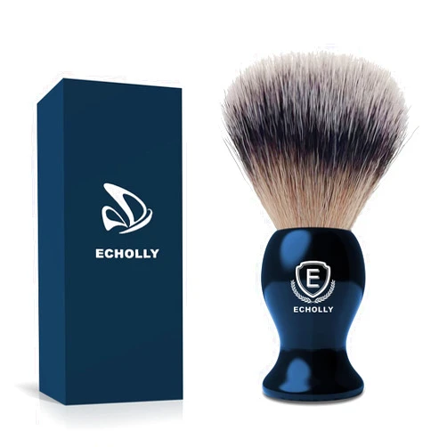 ECHOLLY Luxury Shaving Brushes For Men by Echolly-Super Strong NO Shedding Bristle Shave Brushes for Men-Smooth Acrylic Handle Legacy Shave Brush-Rich and Fast Lather Shaving Cream Brush Gifts for Fathers Day