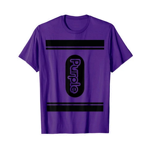 Crayon Box group costume shirts Purple Crayon Halloween Costume t Shirt Couple Friend Group T-Shirt