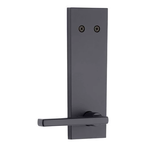 Kwikset 973HFLSQF-514 Dummy Interior Halifax Lever Trim with Square Full Escutcheon Matte Black Finish
