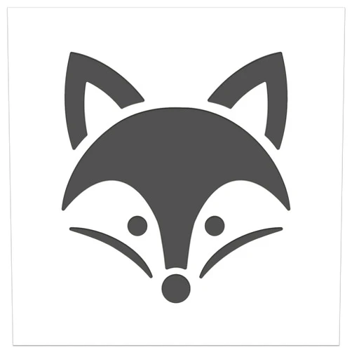 Sniggle Sloth Sweet Fox Head Face Wall Cookie DIY Craft Reusable Stencil - 9.0 Inch