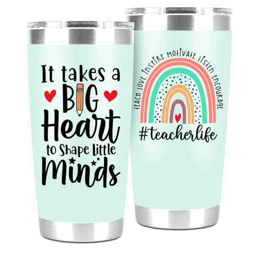 CURTIZON Teacher Tumbler Gifts For Women, Teacher Appreciation Week Gifts from Students, Back To School, Retirement, Christmas Gift Ideas, 20 Oz Tumbler Cup