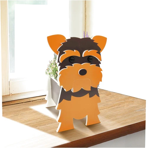 UTYIKR Yorkshire Gifts for Yorkshire Lovers, Yorkshire Dog Planter Plant Pot, Cute Flower Pot for Garden Decoration,Yorkshire Shape Plant Container Holder for Outdoor Indoor Stuff Gift Small