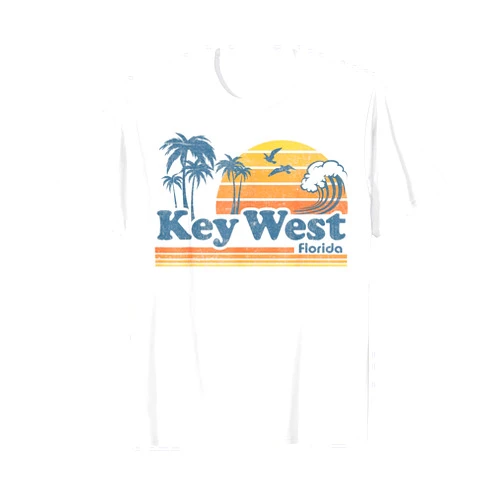 Retro Beach Vacation Summer Quotes Shirts & Gifts Key West Florida Beach Vintage Spring Break Vacation Retro T-Shirt