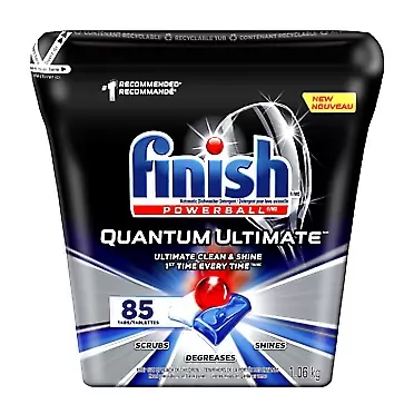 Finish Dishwasher Detergent, Quantum Ultimate, Fresh, 85 Tablets 85 Count Fresh 85 Count (Pack of 1)
