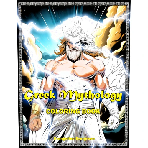 Evangeline Evergreen Greek Mythology Coloring book: An Enchanting Coloring Book for All Ages, Featuring 45 illustrations of Majestic Gods, Graceful Goddesses, Mythical Beasts, and Beyond.