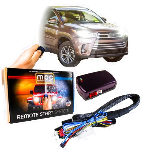 MPC Remote Start Kit for 2014-2019 Toyota Highlander || Plug N Play Harness || Press OEM Fob 3X Lock to Start || Easy Install || USA Tech Support
