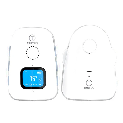 TimeFlys Audio Baby Monitor Crown [Updated Version] TimeFlys,Temperature Monitoring,Vibration,Lullabies,Rechargeable Battery,Two Way Talk,USB Connection,Zero Emission at Night Mode,Long Range up to 1000 ft