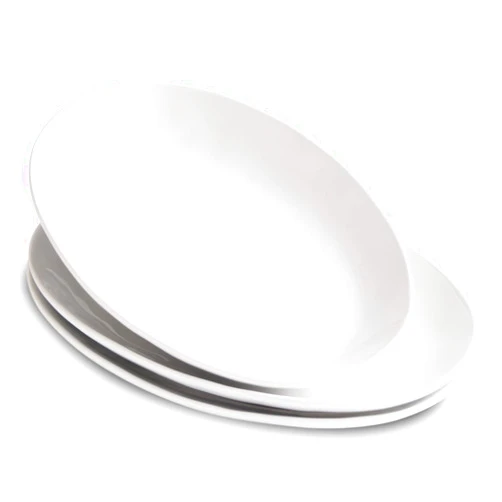 Magclay Porcelain Serving Platters, 12 Inch Large Serving Trays, Oval Serving Plates for Dessert Appetizers Meat/Entertaining/Party, Set of 3, White