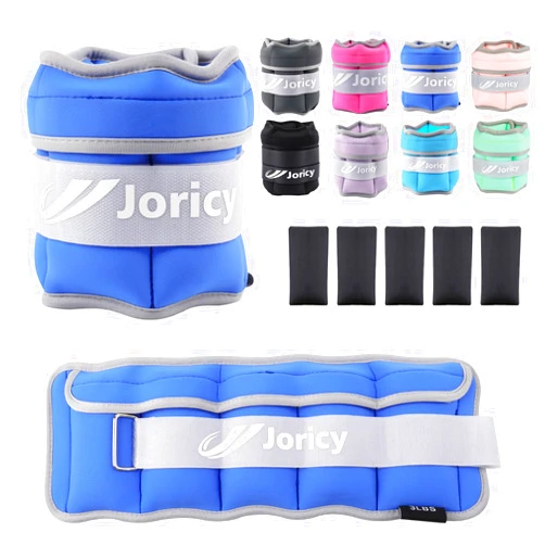 JORICY Adjustable Ankle Weights for Women Men Kids 1/2/3/4/5/6/8/10/12/20 LBS 1 Pair Wrist Leg Arm Weights with Removable Weight, Strength Training Weight for Jogging, Walking, Running, Fitness