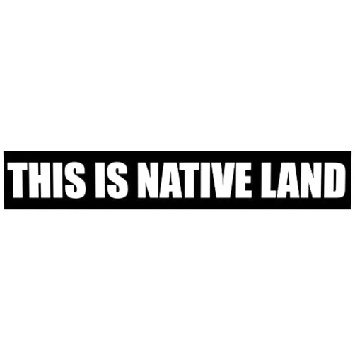 AV This is Native Land Bumper Sticker (Native Texan California American Oklahoma)