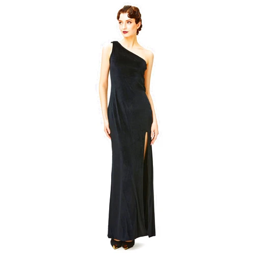 BABEYOND Formal Dresses for Women – Elegant Prom Velvet Gown One Shoulder Evening Dresses Sexy Back Ruffles