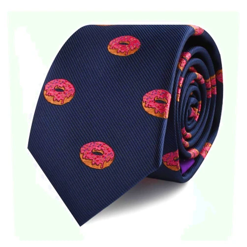 AUSCUFFLINKS Food & Drink Ties | Speciality Ties for Men | Woven Skinny Neckties | Present for Work Colleague