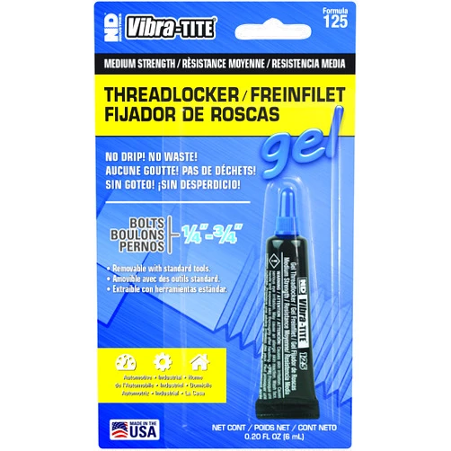 Vibra-TITE 12506BC 125 Removable Medium Strength Gel Anaerobic Threadlocker, 125, Blue