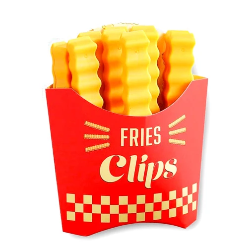 OIXXAF Yhfaifbu Chip Clips 12 Pack Plastic Food Clip & Cute Refrigerator Magnets Curved Design Sealing French Fries Bag Clips for Food Storage, Kitchen and Home Decor (3.8in x12pcs) (12 PACK)