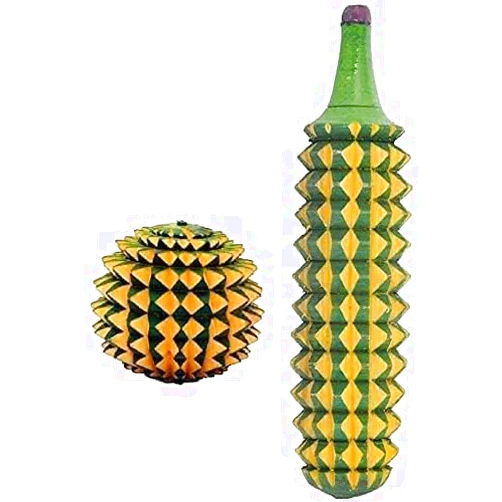 RK NAUTICAL INSTRUMENT Acupressure Karela Hand Massager Set, Green and Yellow