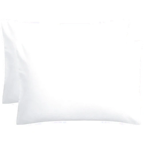 EASYCOT 2 Pack 100% Egyptian Cotton Pillow Cases,Soft Pillowcases with Envelope Closure, Wrinkle, Fade and Stain Resistant, White ,King