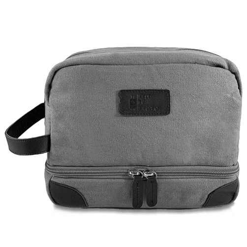BAGS OF BAGGAGE Extra Durable Toiletry Bag for Women & Men| Padded Travel Toiletry Bag Keeps Delicate Items Safe| Hanging Toiletry Bag with Added Space for Makeup & Shaving Kits (Gray)