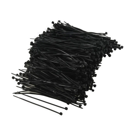 GOOACC Rienar 1000Pcs Cable Tie Plastic Zip Fasten Wrap 80mm x 2mm(Black )